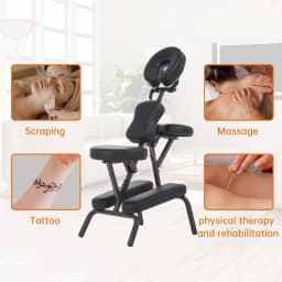Foldable Massage Chair Table Aluminium Portable Chair Beauty Therapy Tattoo Waxi