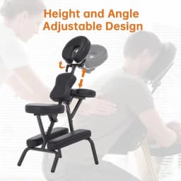Foldable Massage Chair Table Aluminium Portable Chair Beauty Therapy Tattoo Waxi