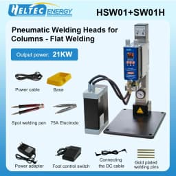HT-SW01H/HT-SW02H 7000A Battery Spot Welder 42KW Spot Welding Machine with Air Pump Pneumatic Battery Weld Head/Parallel Weld He