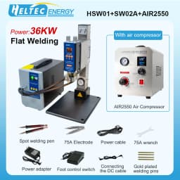 HT-SW01H/HT-SW02H 7000A Battery Spot Welder 42KW Spot Welding Machine with Air Pump Pneumatic Battery Weld Head/Parallel Weld He