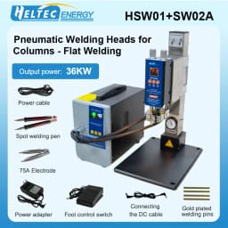 HT-SW01H/HT-SW02H 7000A Battery Spot Welder 42KW Spot Welding Machine with Air Pump Pneumatic Battery Weld Head/Parallel Weld He