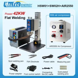 HT-SW01H/HT-SW02H 7000A Battery Spot Welder 42KW Spot Welding Machine with Air Pump Pneumatic Battery Weld Head/Parallel Weld He