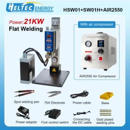HT-SW01H/HT-SW02H 7000A Battery Spot Welder 42KW Spot Welding Machine with Air Pump Pneumatic Battery Weld Head/Parallel Weld He