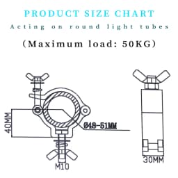 10pcs/lot Alumimun Alloy Stage Lights Clamp Hanger Hooks Bracket Heavy Duty Hook Theatre Lighting 48-51mm 100kg Stage Light Hook