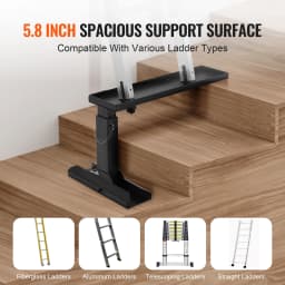 SucceBuy Ladder Levler 23.4Lx11.4-18inH Support Surface Steel Ladder Leveling Tool Folding Pitch Hopper Stair Ladder Stabilizer