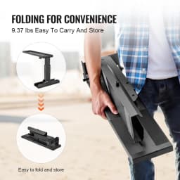 SucceBuy Ladder Levler 23.4Lx11.4-18inH Support Surface Steel Ladder Leveling Tool Folding Pitch Hopper Stair Ladder Stabilizer