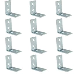 12pcs L-Shaped Corner Brackets Metal Corner Braces Drawer Shelf Wall Bracket Fixing Right Angle Corners Brace Furniture Hardware