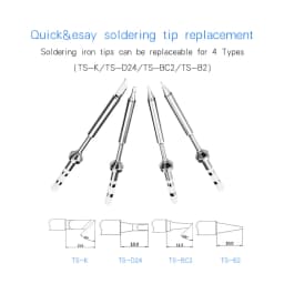 TS100 TS101 Soldering Iron Tips Replacement Various Models of Pinecil Electric Soldering Iron Tip TS Series BC2 ILS C4 KU K B2 I
