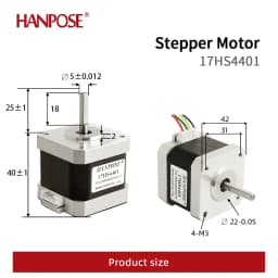 NEMA17 17HS4401 x5PCS Stepper Motor 1.5A 40N.cm Non-Captive 4-Lead for 3D Printer CNC Machine