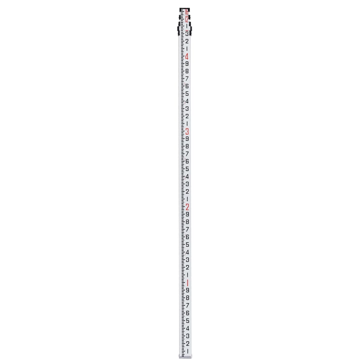 SucceBuy Aluminum Grade Rod 4 Sections Telescopic Measuring Rod Double-Sided Scale 1/10ft Leveling Rod Stick
