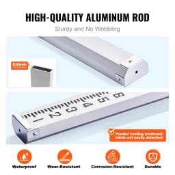 SucceBuy Aluminum Grade Rod 4 Sections Telescopic Measuring Rod Double-Sided Scale 1/10ft Leveling Rod Stick