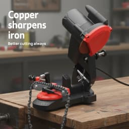 PORIYA Chainsaw Sharpener Electric Chain Blade Sharpening Saw Grinder Bench Tool