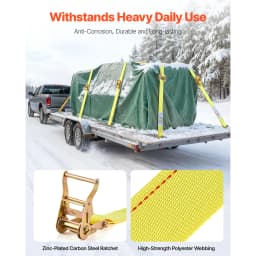 SucceBuy Ratchet Straps 2in x 15ft 30 Pack 4400 lbs Break Strength & 1460 lbs Rated Load Tie Down Ratcheting for Moving Trailers