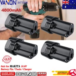 VANON 1/2/4 Pack 10.8V 4.8Ah Li-ion Battery Replace for Makita Battery Pin Compatible with BL1013 BL1014 194550-6 194551-4