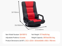 SucceBuy Floor Chair Recycled Foam Folding Sofa Chair Multifunctional Floor Chair with Back Support Ideal to Sleeping Reading