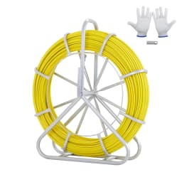 SucceBuy Fish Tape Fiberglass 425/492/600/656 ft Duct Rodder Fishtape Wire Puller Fishing Tools for Wall and Electrical Conduit