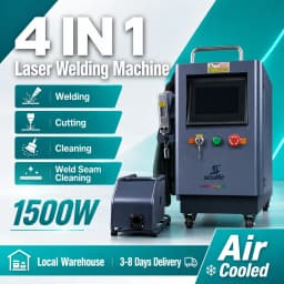 1500W Air Cooled Fiber Laser Welder 4 IN 1 Handheld Laser Welding Machine for Metal Welding Cleaning Cutting Weld Seam Cleaning Stainless Steel Aluminum