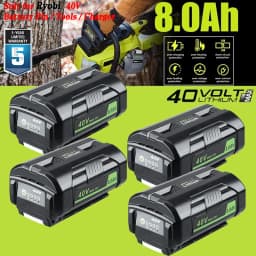 1/2/4Pcs 40V 8.0Ah Li-on Battery Replace for Ryobi 40V Battery Pin OP4040 OP40601 OP40261 OP40602 Suit for Cordless Power Tools