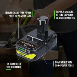 1/2/4PCS 3.6Ah P102 Replace for Ryobi 18V Li-on Battery Pin P104 P107 P108 P109 Compatible with 18Volt Cordless Power Tools