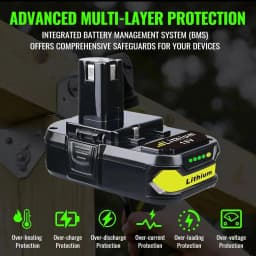 1/2/4PCS 3.6Ah P102 Replace for Ryobi 18V Li-on Battery Pin P104 P107 P108 P109 Compatible with 18Volt Cordless Power Tools