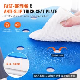 SucceBuy Swivel Shower Chair 360 Degree Adjustable with Armrest and Backrest for Shower or Bathtub Non-Slip for Disabled Elderly