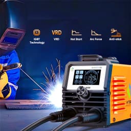 HITBOX ARC200 Mini Stick Welder 220V 2 in 1 MMA/Lift TIG IGBT Inverter Welding Machine LED Digital Display Anti-stick Arc Force Hot Start VRD Portable Home Welder