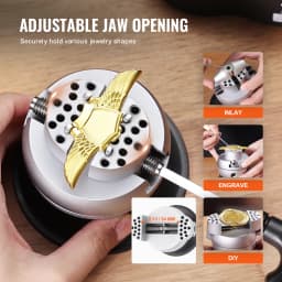 SucceBuy Ball Vise 3" 5" Engraving Setting Tool Standard Rotation Engraving Block Vise Attachment Jewelry Engraving Block Tools