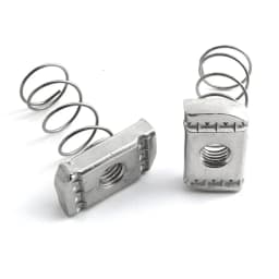 2PCS M8 x 6mm Strut Type Zinc Plated Long Spring Channel Unistrut Nu Steel