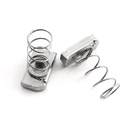 2PCS M8 x 6mm Strut Type Zinc Plated Long Spring Channel Unistrut Nu Steel
