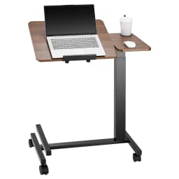 SucceBuy  Overbed Table Mobile Bed Side Table with Swivel Casters Height & Angle Adjustable Laptop Desk for Home Office Study