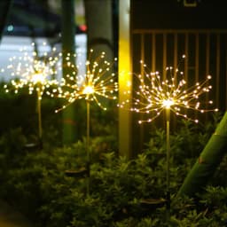 4pcs solar 90LED Starburst String Lights+32m Solar Copper Wire Fairy Lights+2pcs Solar-Power+2pcs solar glass Lotus light