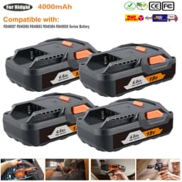 1/2/4Pcs 4.0Ah R840085 Replace for RIDGID 18V Li-ion Battery Pin R840087 L1815R L1850R R840083 Suit for 18v Cordless Power Tools