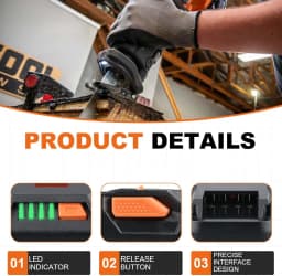 1/2/4Pcs 4.0Ah R840085 Replace for RIDGID 18V Li-ion Battery Pin R840087 L1815R L1850R R840083 Suit for 18v Cordless Power Tools