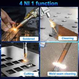 Raycus 3000W 4 In 1 Handheld Fiber Laser Welding Cleaning Cutting Machine with Wire Feeder Double Pendulum Model for Metal