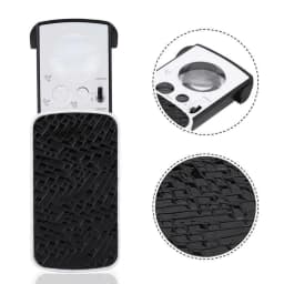 5PCS 30X/60X/90X Pocket Magnifying Jewellers Magnifier Glass LED Slide Light