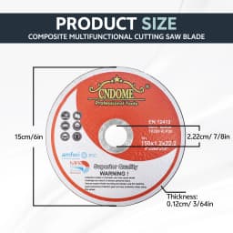 25 Pack 6" x.045 x7/8" Cut-Off Wheel - Metal & Stainless Steel Cutting Discs