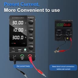 KUAIQU Adjustable Switching Power Supply 30v 10a,Laboratory Power Supply 32v 6a Voltage Regulator Current Stabilizer SPS-C3010