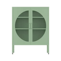 Artiss Green Metal Buffet Sideboard Storage Cabinet with Doors Modern Home Organizer