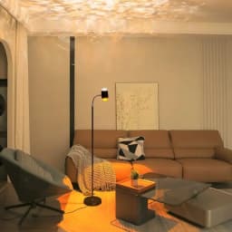Sunset Floor Lamp Water Wave Projector 360° Rotating Spotlight 4 Color Filters Ambient Projection Light for Bedroom Photography Decor