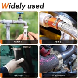 Stainless Steel Adjustable Worm Gear Hose Clamp Assortment Kit Screw Band Fasteners For Pipe Fuel Tube Faucet