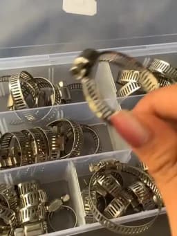 Stainless Steel Adjustable Worm Gear Hose Clamp Assortment Kit Screw Band Fasteners For Pipe Fuel Tube Faucet