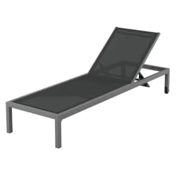 Foldable Aluminium Sun Lounge Outdoor Chaise with Wheels Patio Beach Recliner Chair