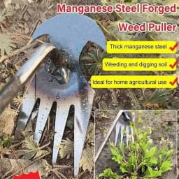 2pcs Stainless Steel Hand Weeder Rake Weeding Weed Remover Puller Manual Tool Garden