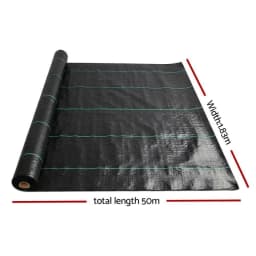 Heavy Duty Woven Weed Control Fabric 1.83x50m Garden Ground Cover Matting For Plants Vegetable Beds Outdoor Landscape Barrier