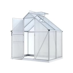 Aluminum Polycarbonate Garden Storage Shed Outdoor Weatherproof Tool House 1.3x1.9x2.0m