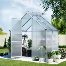 Aluminum Polycarbonate Garden Storage Shed Outdoor Weatherproof Tool House 1.3x1.9x2.0m