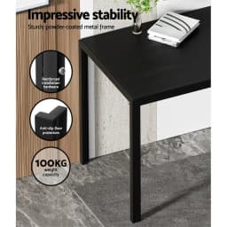 Black Dining Table Set With 4 Chairs 5 Piece Kitchen Dining Furniture Set for Home Apartment Restaurant