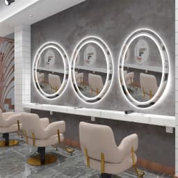 LUVODI Dual Illuminated Oval LED Mirror for Bathroom Shower Shaving,3 Color Temperature Options,Washroom Bedroom Makeup Mirror