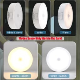 Motion Sensor Light USB Rechargeable Night Light LED Lamp for Kitchen Bedroom Stairs Hallway Cabinet Closet Wardrobe Nightlight