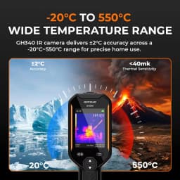 GOYOJO Thermal Imaging Camera 2in1 Super IR 640x480 Handheld Thermal Imager Electrical Test for HVAC Electrical Detect